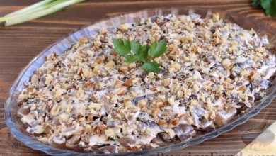 Photo of Салаты с грибами и орехами
